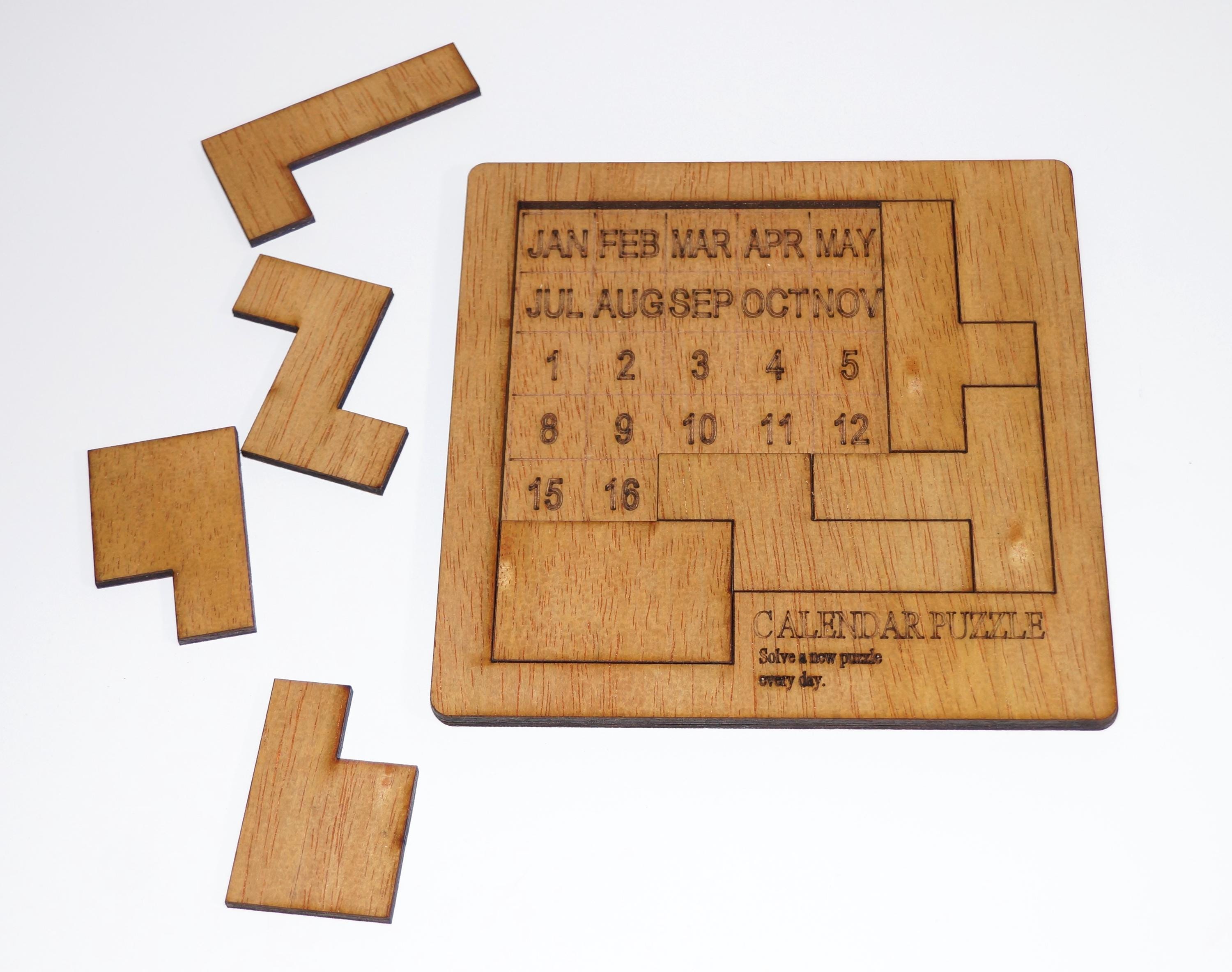 Calendar Puzzle - Solve a Puzzle Every Day - Etsy