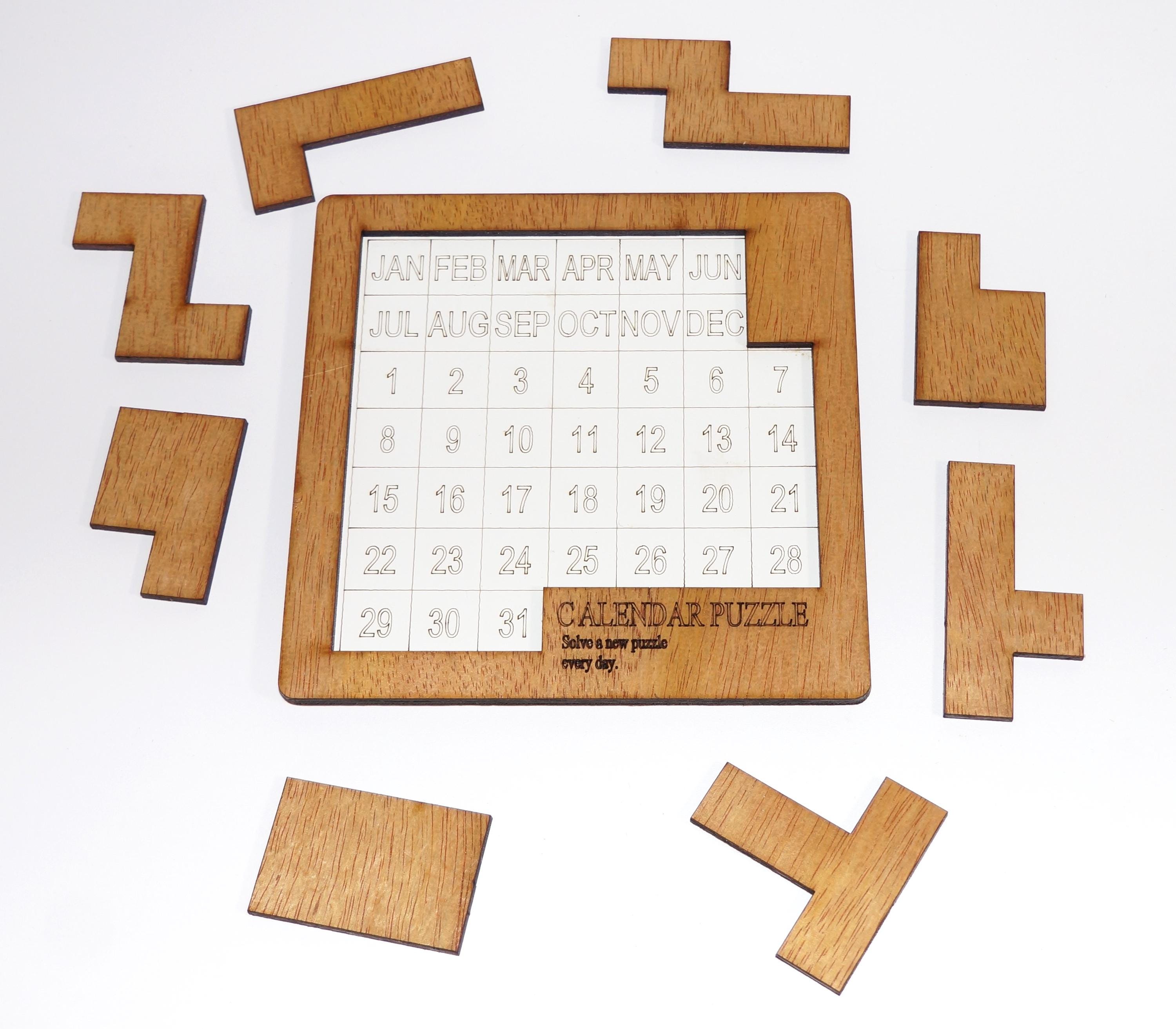 Calendar Puzzle - Solve a Puzzle Every Day - Etsy