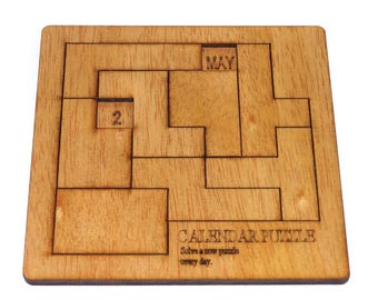 Calendar Puzzle - Solve a Puzzle Every Day - Etsy