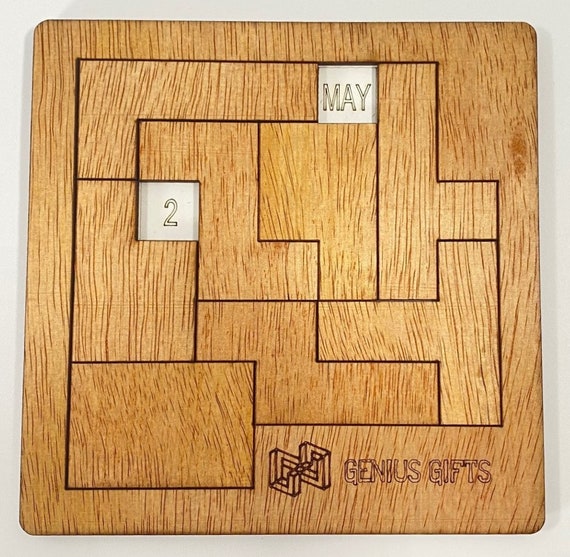 Calendar Puzzle, Has a Unique Puzzle Every Day wooden - Etsy