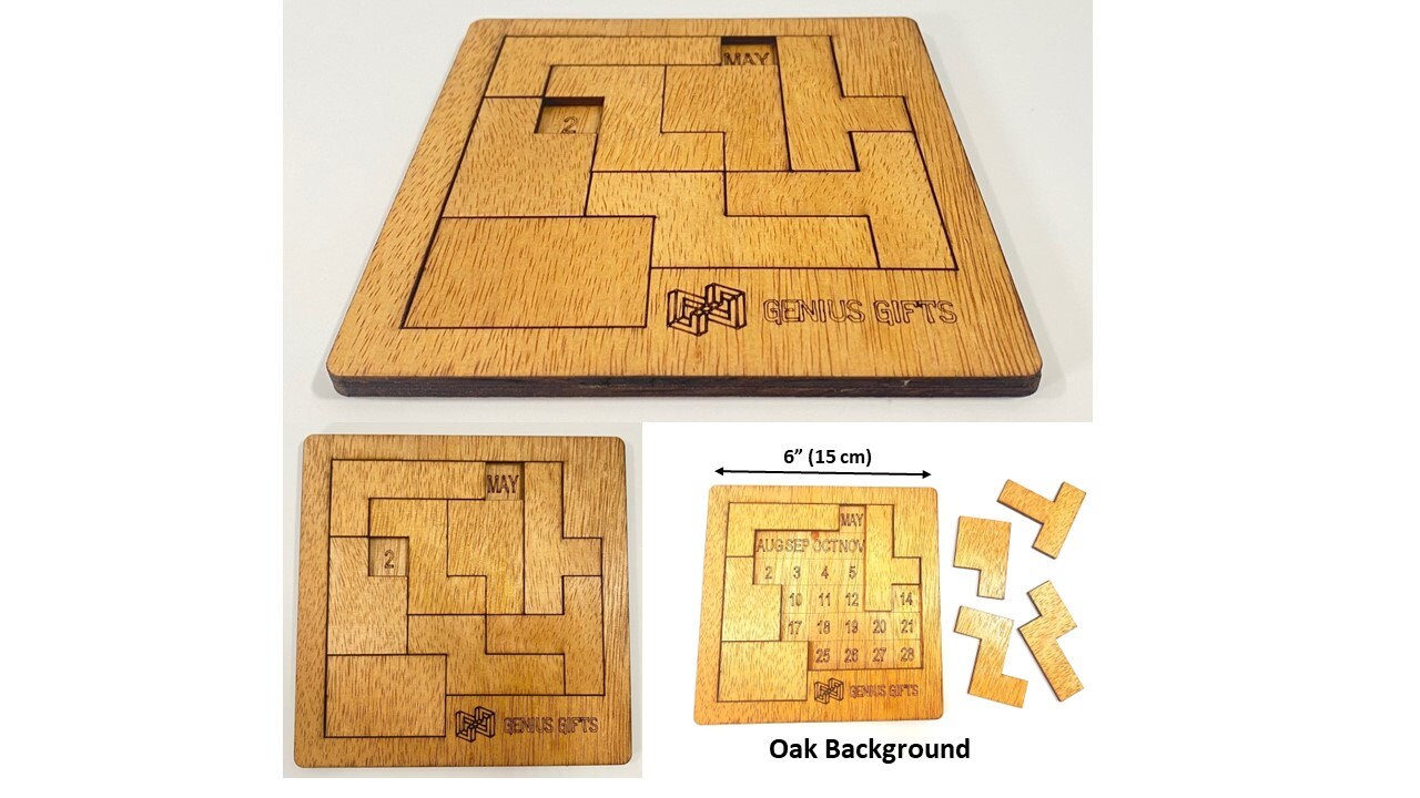 Calendar Puzzle, Has a Unique Puzzle Every Day (wooden) - Etsy