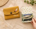 Personalized Corduroy Zipper Wallet, Custom Name Embroidered for Women, Coin Purse Gift for Her product logo