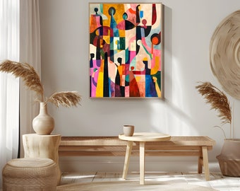 Majestueuze compositie, kunst aan de muur, abstracte kunst, moderne kunst, canvas kunst, prachtige afdruk op canvas,