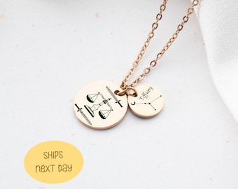 Tarot Card Charm Necklace, Zodiac Coin Necklace, Spiritual Tarot Jewelry, Zodiac-Inspired Celestial Jewelry, Unique Gift for Her