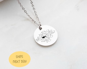 School of Fish Jewelry, Swimming Upstream Necklace, Gift for Her, Forging Your Own Path, Engraved Name Necklace, Best Meaningful Gift