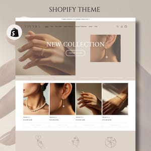 Tema Gioielleria Shopify, Template Gioielleria Shopify, Tema Gioielleria Shopify minimalista e pulito, Tema Gioielleria Shopify elegante