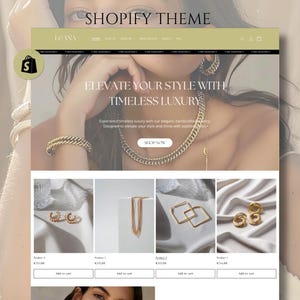 Tema Shopify Gioielli, Tema Shopify Elegante, Template Shopify Gioielli, Tema Shopify Minimalista Gioielli, Banner Canva, Tema Shopify 2.0