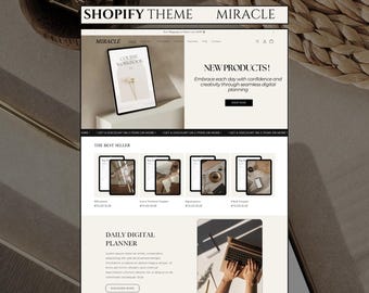 Shopify theme for selling digital products, Minimalist Shopify Template for digital products, Shopify theme for ebooks and digital products
