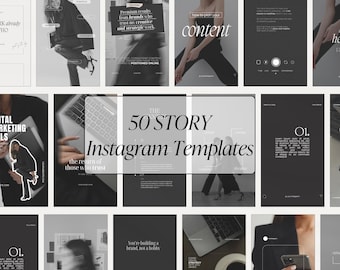 Dark Instagram Stories Template, Social Media Manager Template, Instagram Story Templates for Business, Instagram Template