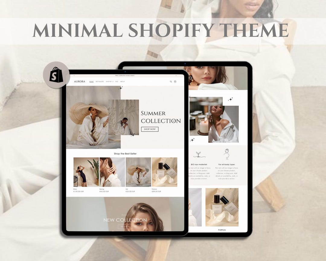 White Shopify Theme , Luxury and Minimalist Shopify Template, Shopify ...