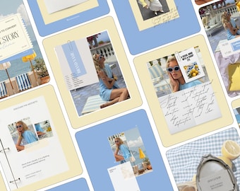 Canva Instagram Templates Dolce Vita |  Summer Social Media Templates | Editable Canva Templates for Content Creators & Brands