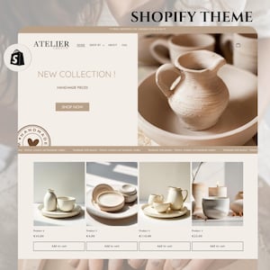 Template Shopify Artigianato - Tema Minimalista per Prodotti Fatti a Mano e Creatori | Template Shopify per Artigiani | Shopify 2.0