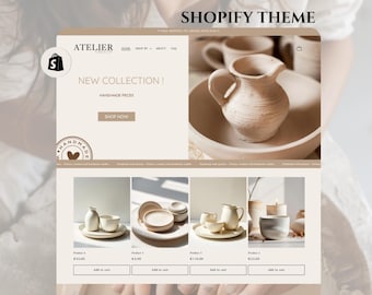 Shopify Artisan Template - Minimalist Theme for Handmade Products & Creators | Shopify Template for Artisans | Shopify 2.0