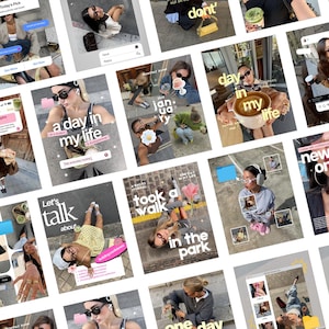 Plantillas Canva Instagram Modernas | Plantillas para Redes Sociales Inspiradas en Pinterest | Kit Editable para Creadores y Negocios
