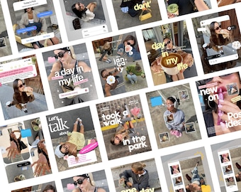 Trendy Canva Instagram Templates | Pinterest Inspired Social Media Templates | Editable Instagram Kit for Creators & Small Businesses
