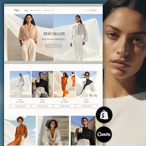 女性用既製服 Shopify テンプレート |女性向けファッション Shopify テーマ | Shopify ラグジュアリー ミニマリスト デザイン |アクセサリーとジュエリーのShopifyテーマ