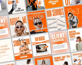 Instagram Template, Instagram Post Template, Social Media Templates, Social Media Manager Templates, Modern Template