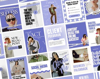 Instagram Canva Templates, Social Media Templates, Editable Posts & Stories, Digital Marketing, Branding, Instant Download