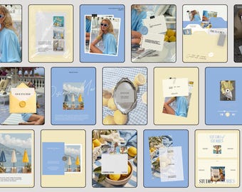 Templates Canva Instagram Dolce Vita | Kit Réseaux Sociaux d'Été pour Community Manager, Créateurs de Contenu & Marques