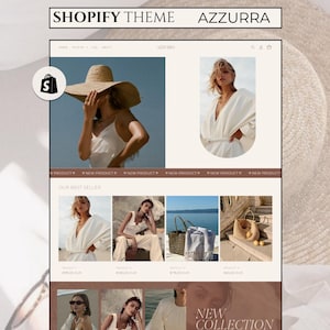 Tema Shopify moda | Modello Shopify per cura della pelle | Design sito minimalista ed elegante | Tema elegante Shopify | Design Canva