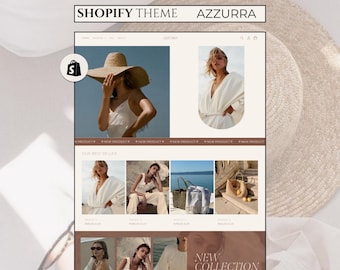 Clothing Shopify template | Skincare Shopify theme | Minimalist and luxury website template | Elegant Shopify template | Canva banners