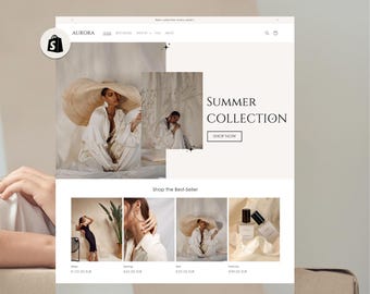 Minimalist Shopify Theme, Luxury & elegant  Shopify template , white minimalist shopify template, jewelry Shopify theme, Website design
