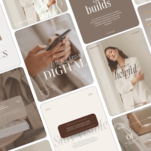 Beige Instagram-posttemplates, Canva-templates voor social media managers, posts voor community managers, Instagram-kit voor bedrijven