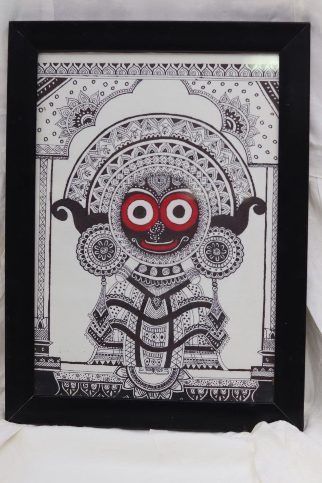 Lord Jagannath Mandala Art With Pen Wall Decor Etsy