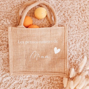 Petit sac en jute personnalisé image 2