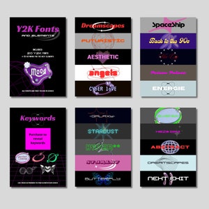 Y2K Fonts / Canva Template / Y2K Font / Streetwear Typefaces File ...