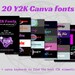 Y2K Fonts / Canva Template / Y2K Font / Streetwear Typefaces File ...