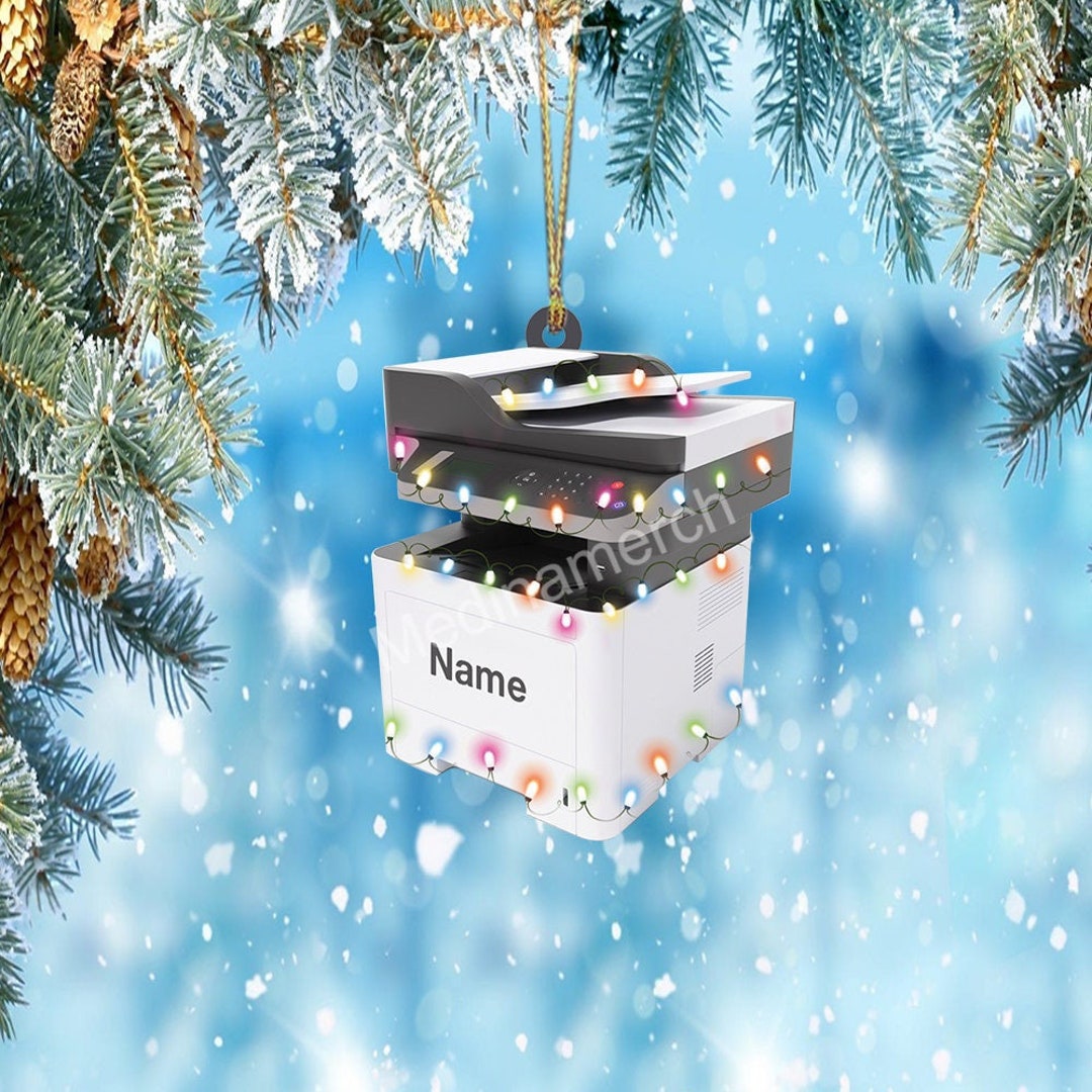 Printer Christmas Light Ornament Christmas Tree Decor Loved Etsy