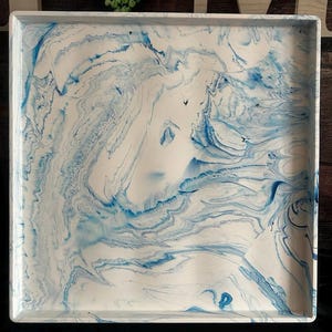 Large square concrete display tray,decorative tray, living room tray, stone tray, trinket dish tray, chinoiserie style, marble rectangle tra