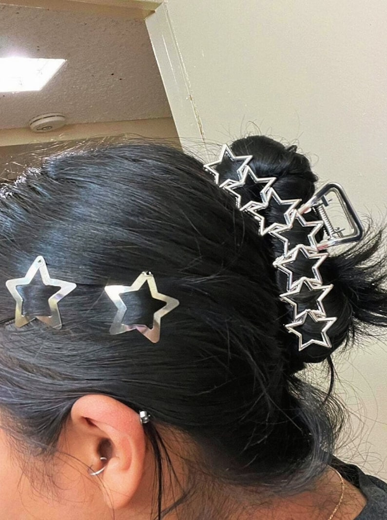 Y2k Star Hair Clip, Aesthetic Hair Accessories Etsy