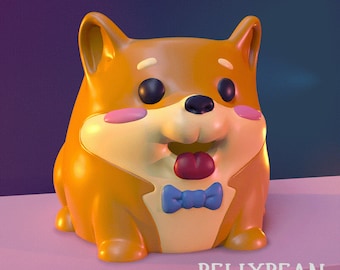 Kawaii Hund Garnschüssel: 3D Print Häkelzubehör (Digitale Dateien)
