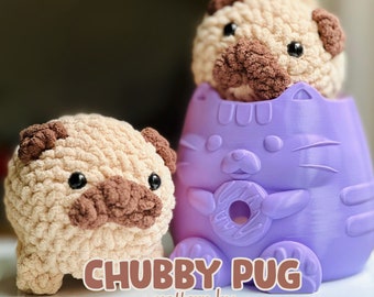 Molliger Mops Häkelanleitung | Zubehör | Amigurumi | Muster | Geschenk | Digitale Dateien
