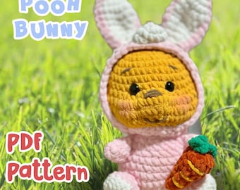 Pooh im Hasenkostüm Plüschtier - Häkelanleitung | Zubehör | Amigurumi | Muster | Geschenk | Digitale Dateien