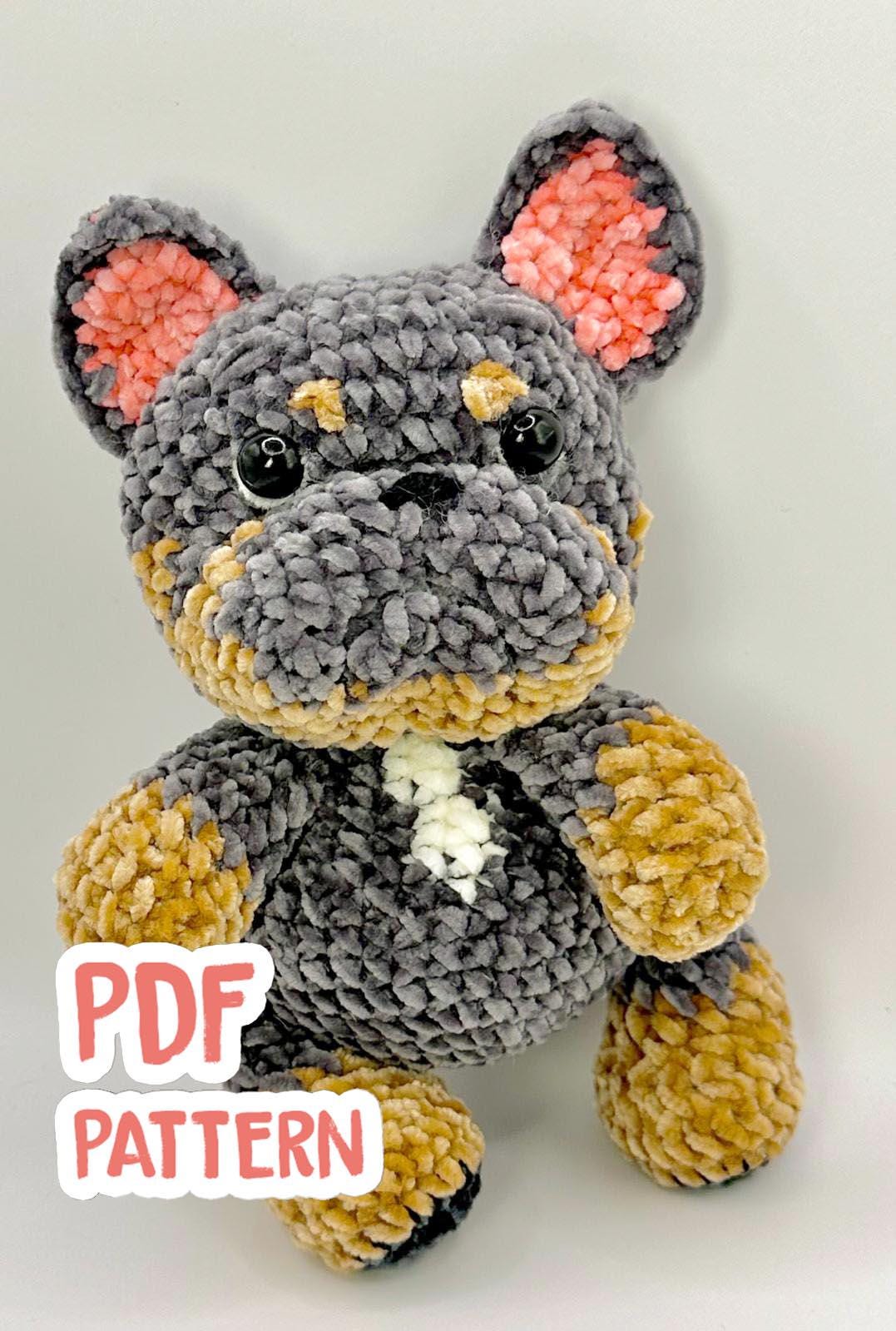Blue French Bulldog Crochet Frenchie Pattern | Accessories | Amigurumi ...