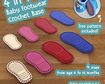 Crochet Baby Shoes Base (4 in 1) | 3D Print Digital Files