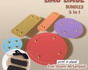 Crochet Bag Base Zubehör (5 in 1) | Handarbeit Handarbeiten | Garn Handwerk | Liebhaberei