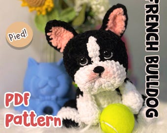 Französische Bulldogge Häkelanleitung | Zubehör | Amigurumi | Muster | Geschenk | Digitale Dateien