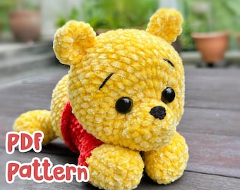 Peluche di orsetto Winnie the Pooh - Schema all'uncinetto / Accessori / Amigurumi / Schema / Regalo / File digitali