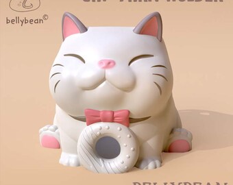 Süßer Sora Cat Garnnapfhalter | 3D Print Häkeln Stricken (Digitale Dateien)