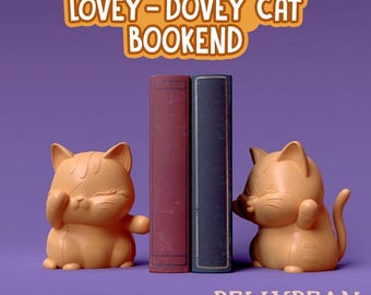 Lovey Dovey Katze Valentine I Deko I Bücherregal | Buchstütze