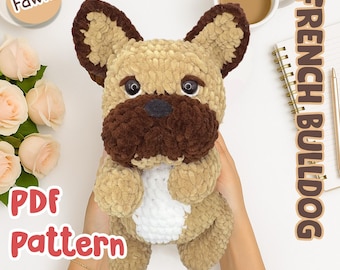 Rehkitz Französische Bulldogge Häkelanleitung | Zubehör | Amigurumi | Muster | Geschenk | Digitale Dateien