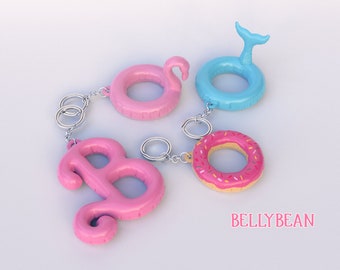 Barbie Keychain and Earrings Set of Dreamhouse Pool Party  | 4 in 1 | Gift | DIGITAL files for 3d Print Filament Resin