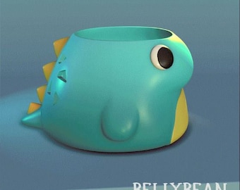 Chubby Dino Yarn Bowl Holder: 3D Print Crochet Knitting (Digital Files for 3D Printer)