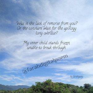 Inner Child - Motivationsgedicht das kleine Kind in dir zu heilen. Original Gedicht als Digitaldruck erhältlich. Ein seltenes Geschenk zu Muttertag.