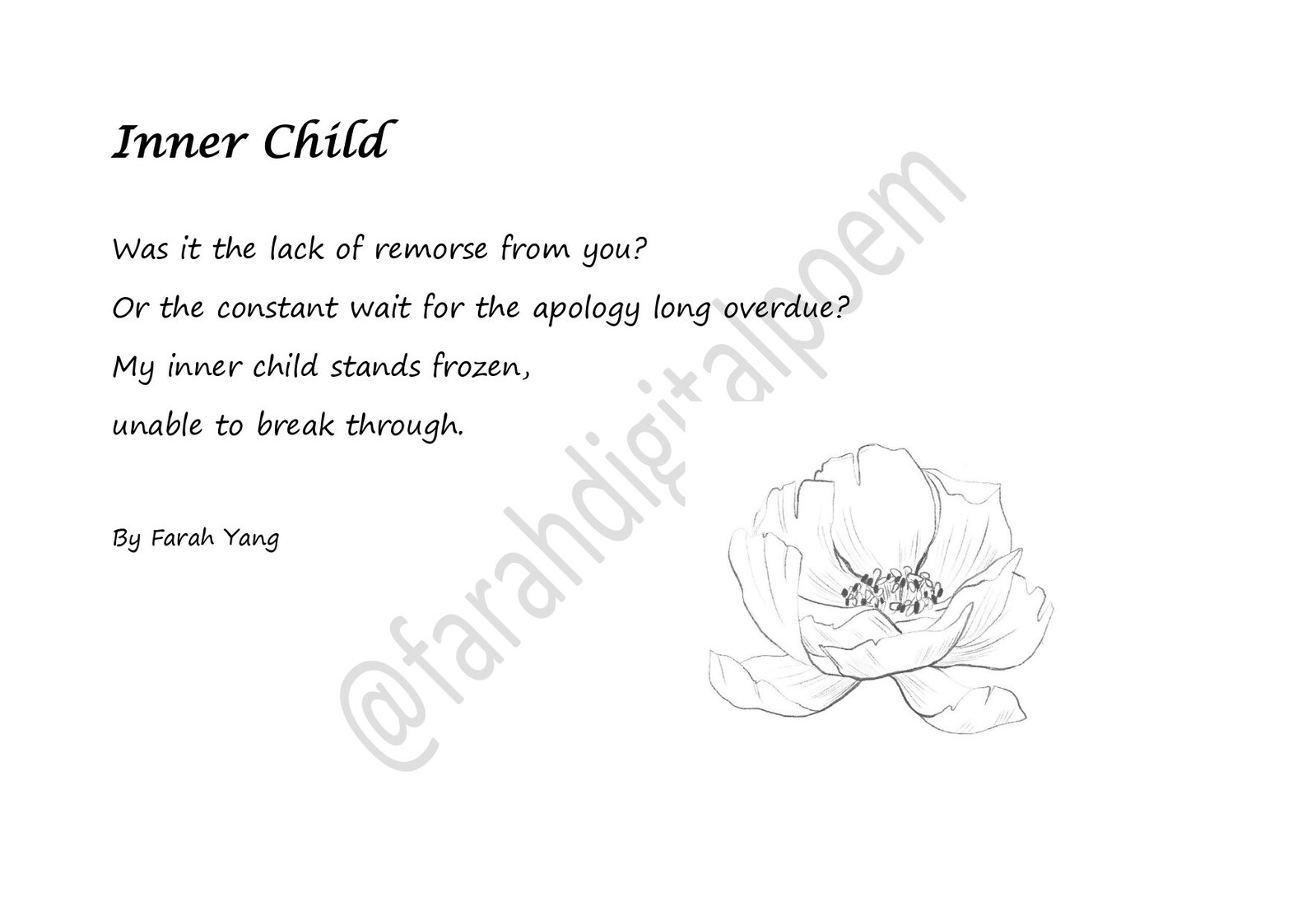 Inner Child Poem: Motivational Healing Print (digital Download) - Etsy