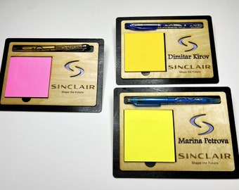 Pen and sticky note holder- Laser cut digital download file.